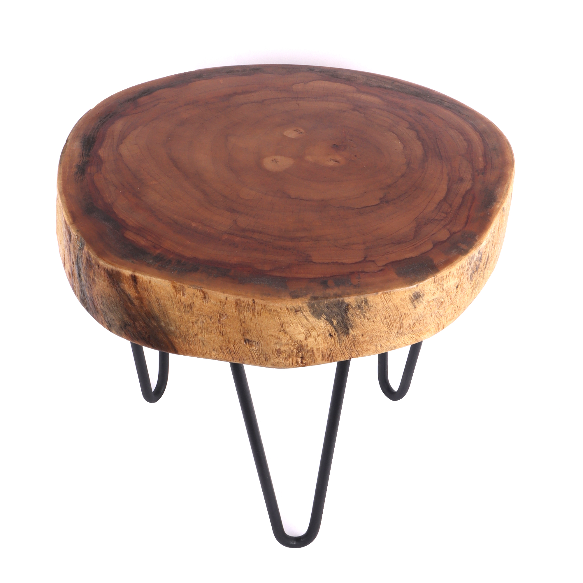 Decorative Log Wood Table for Bedside & Desk Lighting | Elegant Ambient for Home & Office Décor - Image 5