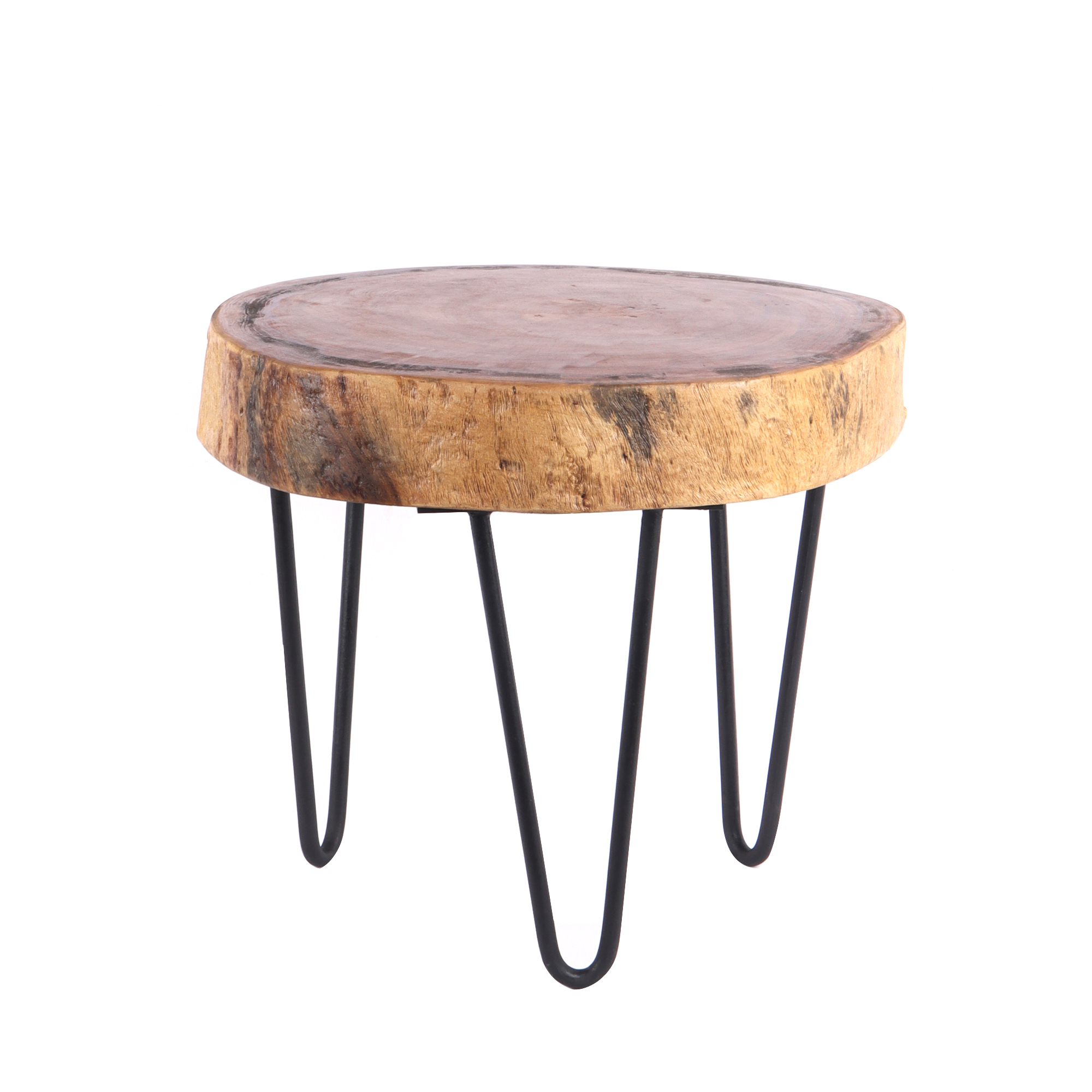 Decorative Log Wood Table for Bedside & Desk Lighting | Elegant Ambient for Home & Office Décor - Image 4