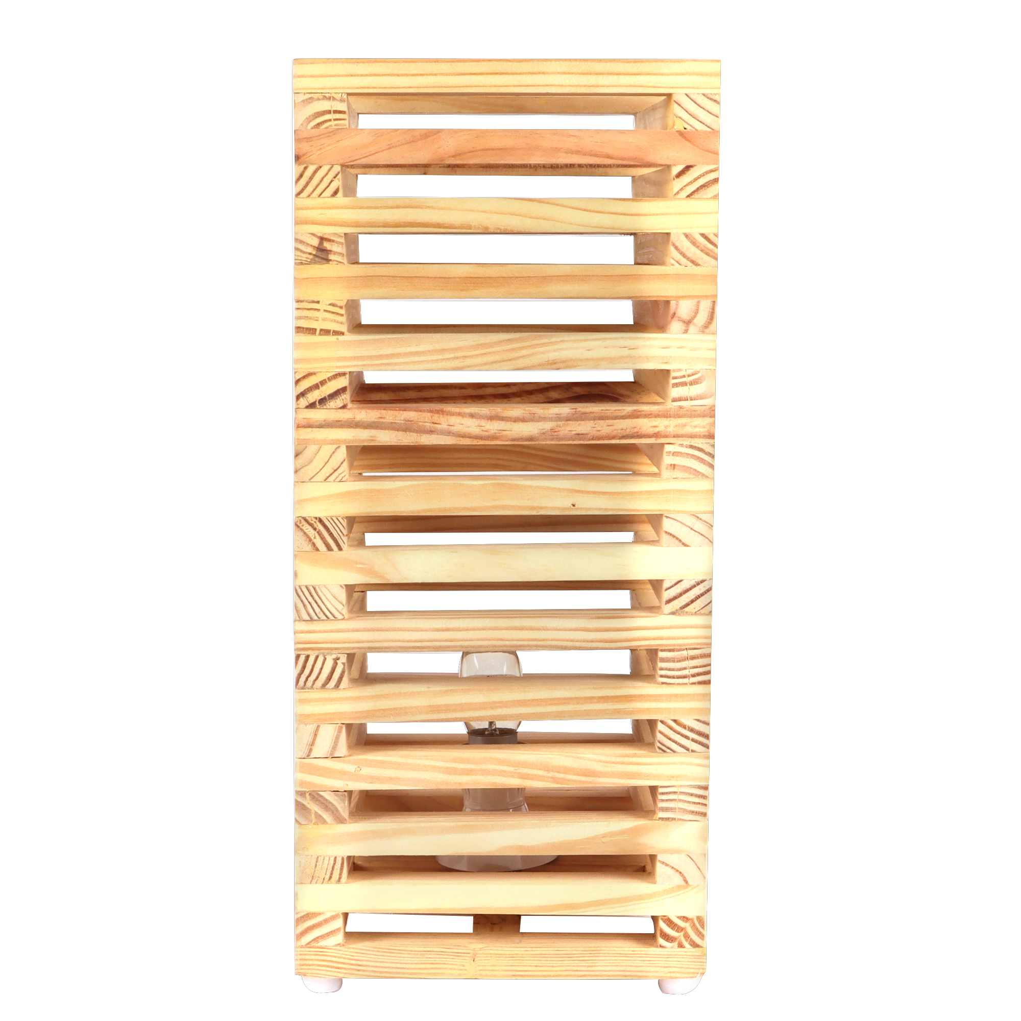 Decorative Pine Wood Square Table for Bedside & Desk Lighting | Elegant Ambient for Home & Office Décor - Image 13