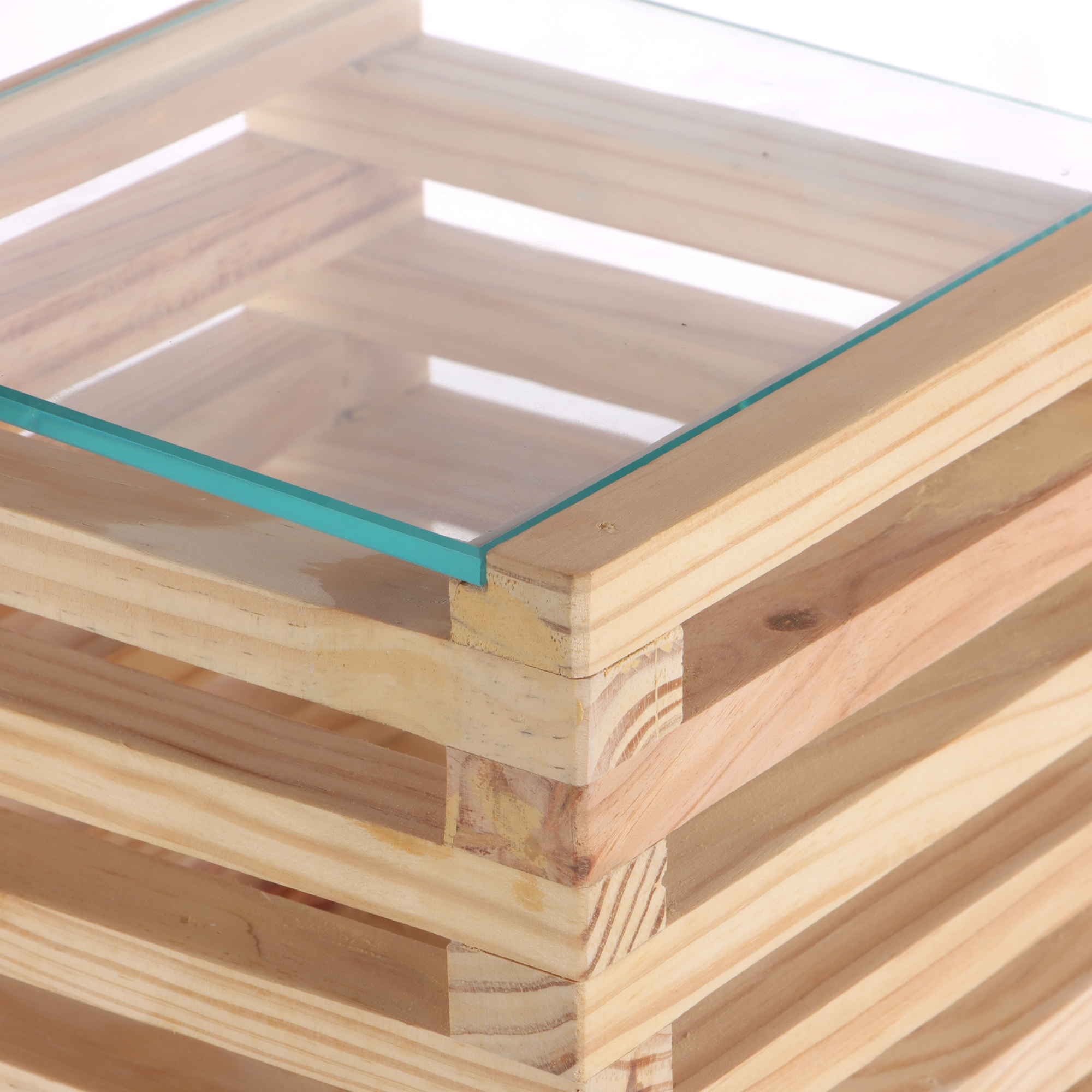 Decorative Pine Wood Square Table for Bedside & Desk Lighting | Elegant Ambient for Home & Office Décor - Image 12