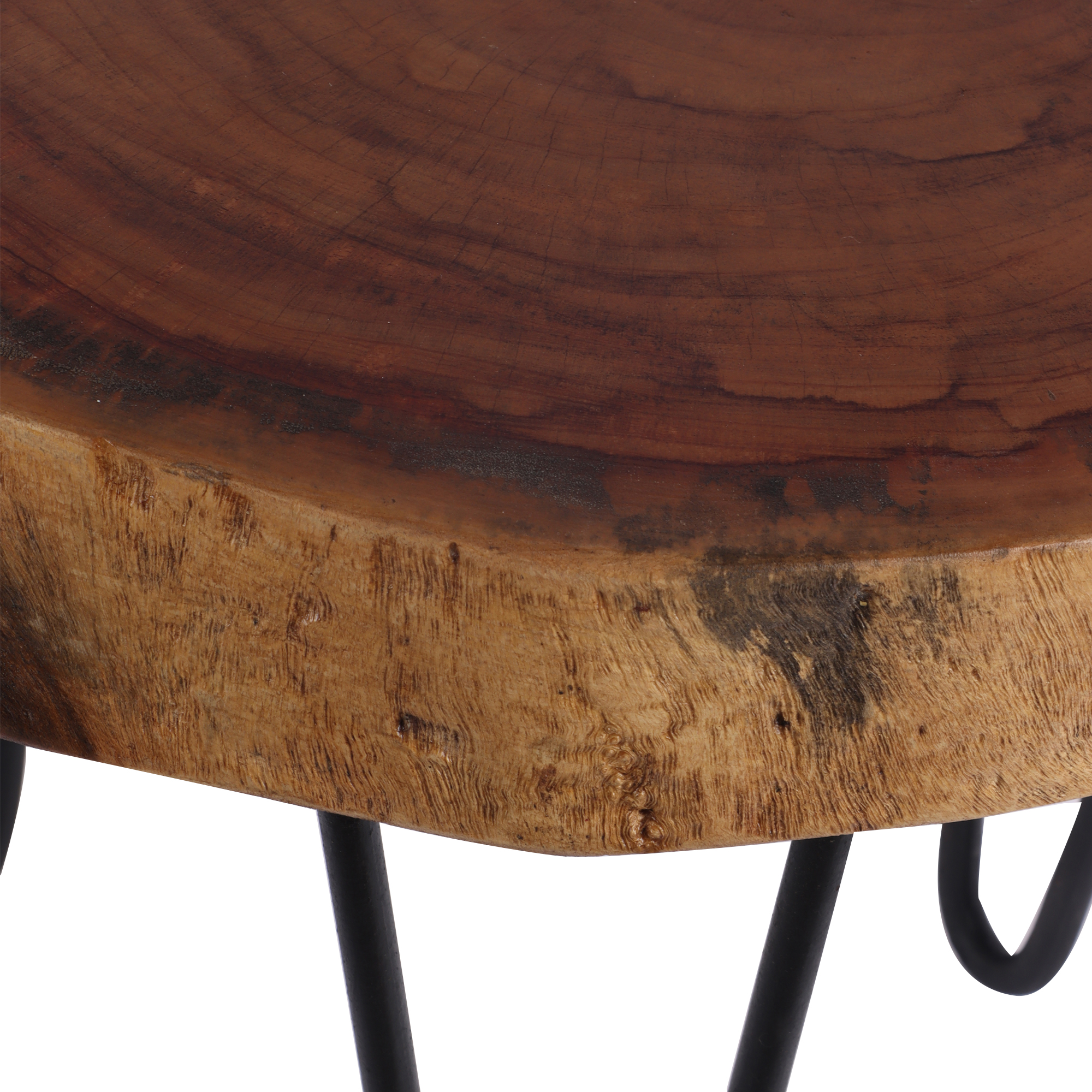 Decorative Log Wood Table for Bedside & Desk Lighting | Elegant Ambient for Home & Office Décor - Image 2