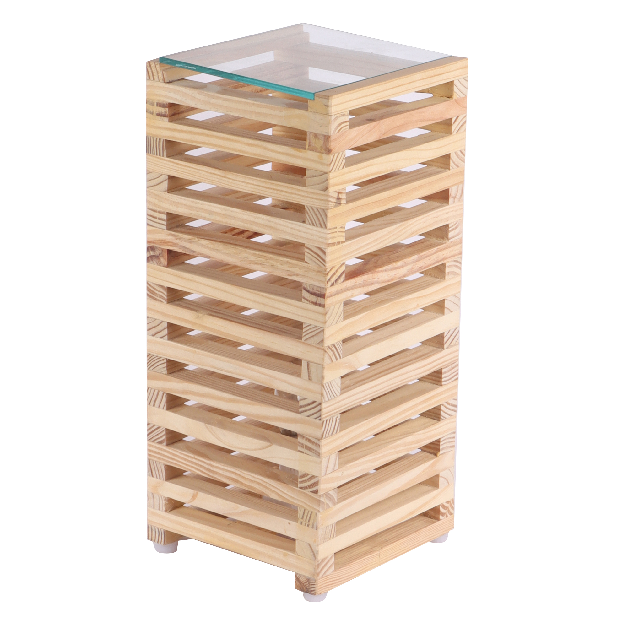 Decorative Pine Wood Square Table for Bedside & Desk Lighting | Elegant Ambient for Home & Office Décor - Image 11