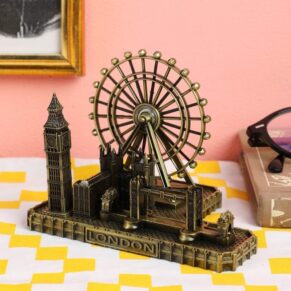 Big Ben with London Eye Miniature Monument Decorative Showpiece for Home & Office Décor | Collectible Souvenir Display Accent
