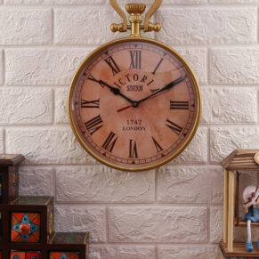 Vintage Metal Victoria Wall Clock Decorative Timepiece | Classic Design for Living Room, Office & Café Décor