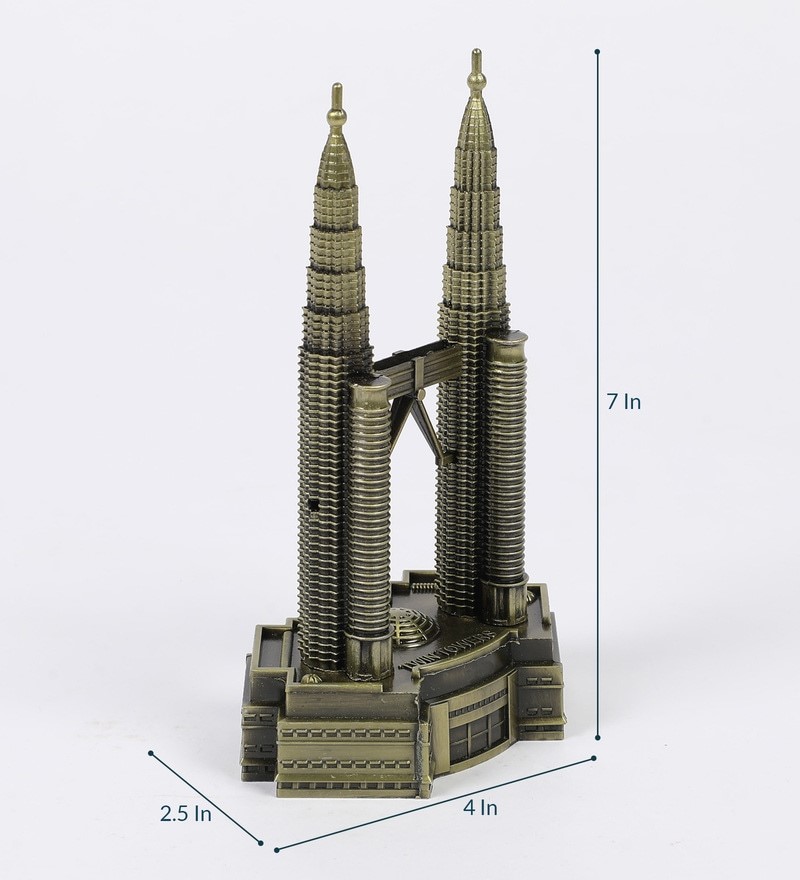Twin Tower Miniature Monument Decorative Showpiece for Home & Office Décor | Collectible Souvenir Display Accent - Image 5