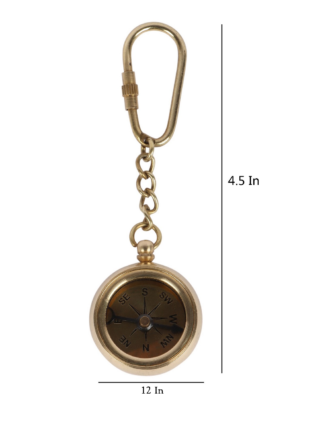 Brass Compass Vintage Decorative Key Chain for Daily Use | Classic Collectible Style Accessory for Keys & Gifting - Image 4