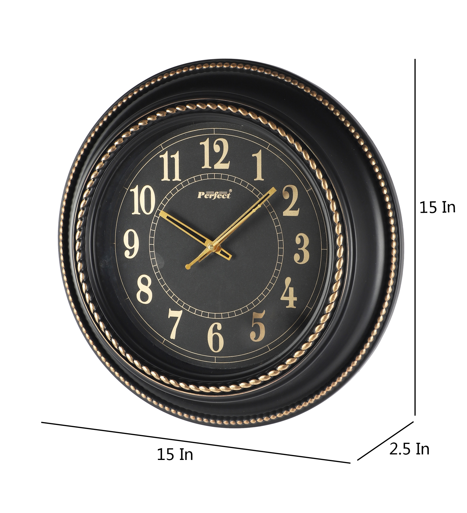 Vintage Plastic Black Perfect Wall Clock Decorative Timepiece | Classic Design for Living Room, Office & Café Décor - Image 5