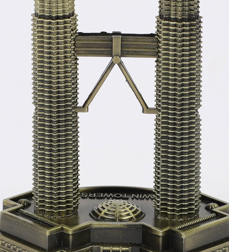 Twin Tower Miniature Monument Decorative Showpiece for Home & Office Décor | Collectible Souvenir Display Accent - Image 3