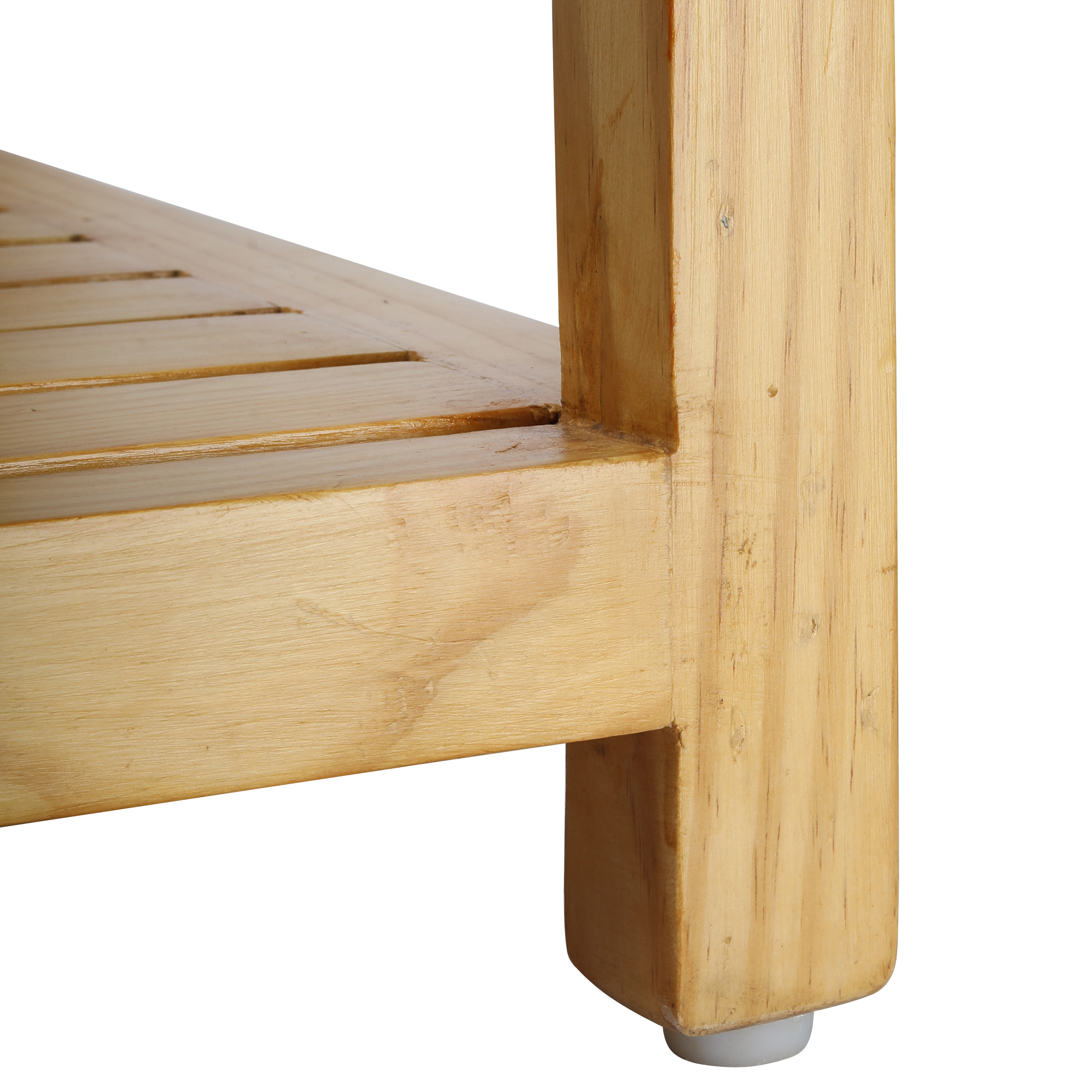 Decorative Pine Wood Corner Table with Glass for Bedside & Desk Lighting | Elegant Ambient for Home & Office Décor - Image 5