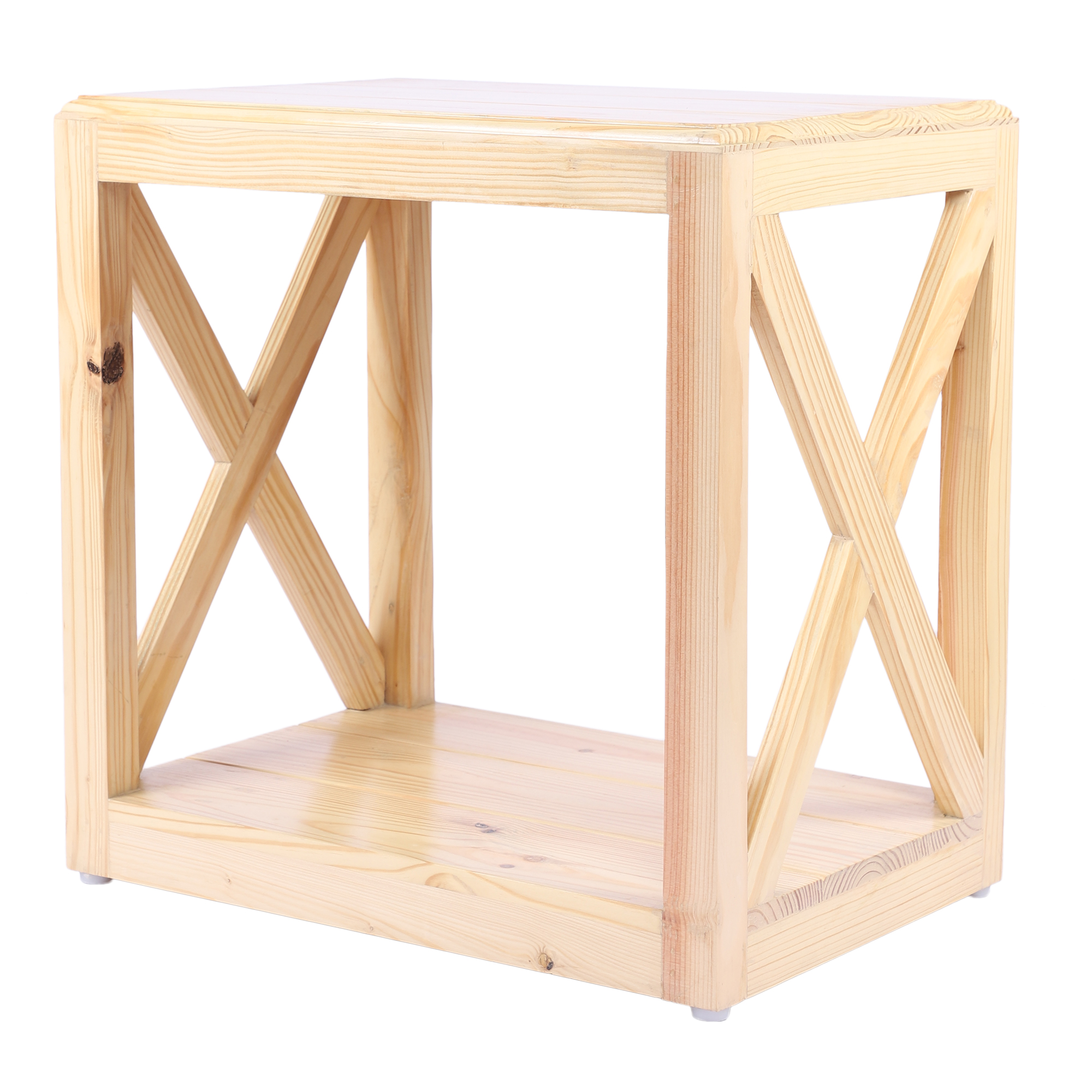 Decorative Pine Wood Corner Table for Bedside & Desk Lighting | Elegant Ambient for Home & Office Décor - Image 7