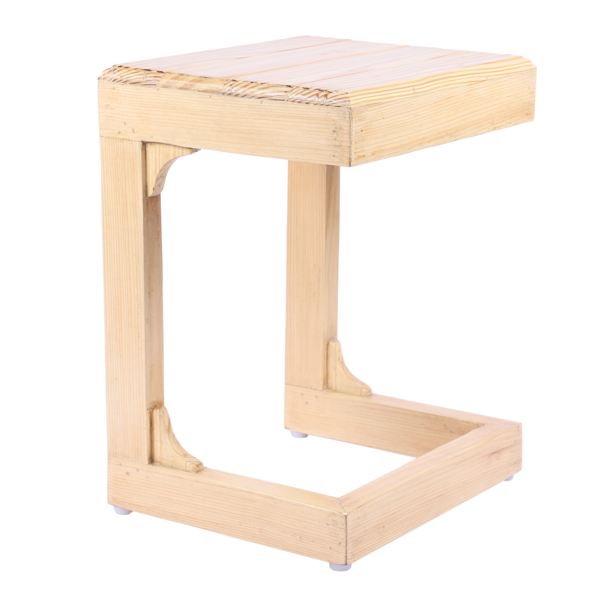 Decorative Pine Wood C Shape Table for Bedside & Desk Lighting | Elegant Ambient for Home & Office Décor - Image 8