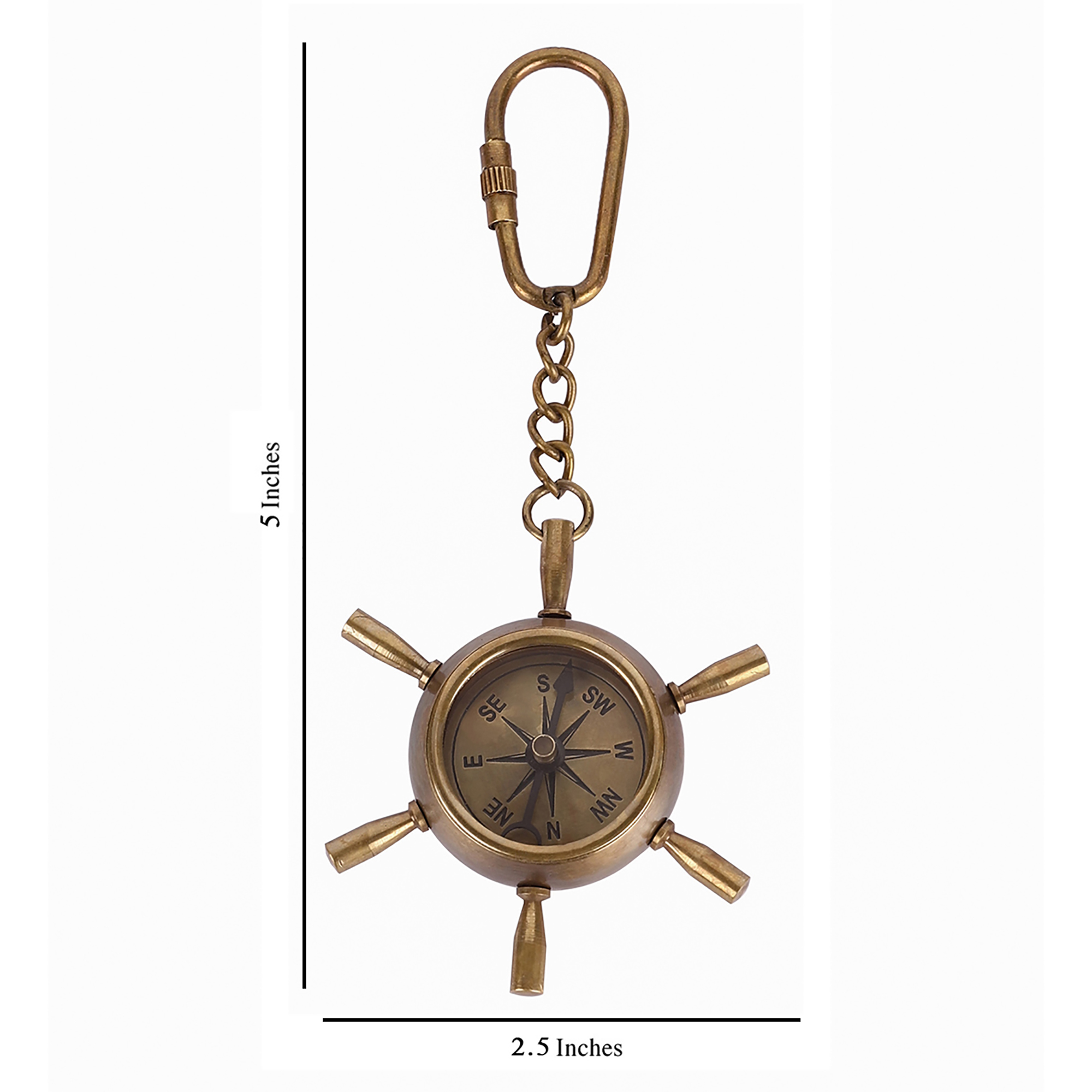 Antique Shipwheel Compass Vintage Decorative Key Chain for Daily Use | Classic Collectible Style Accessory for Keys & Gifting - Image 5