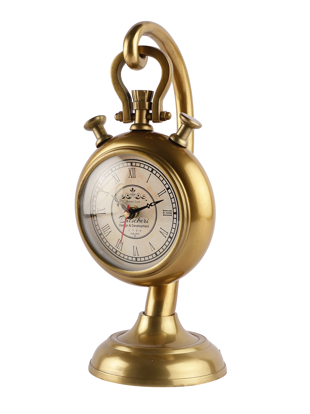 Vintage Metal Decorative Table Clock for Desk & Bedside | Vintage Style Home Décor - Image 5