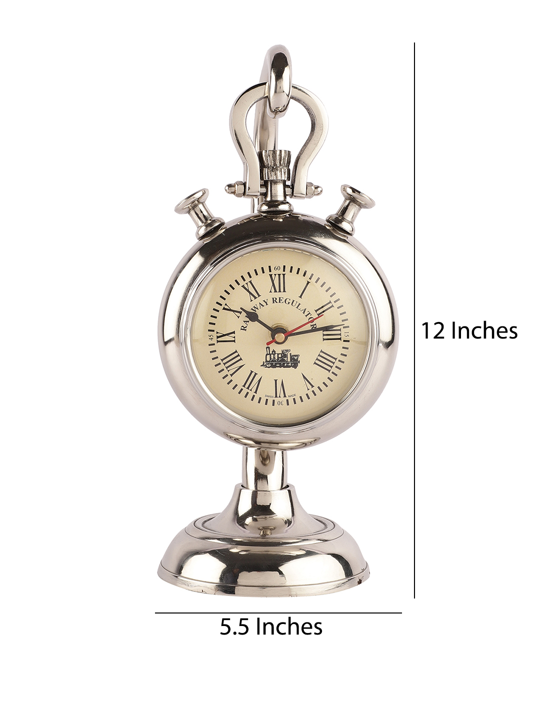 Vintage Metal Decorative Table Clock for Desk & Bedside | Vintage Style Home Décor - Image 4