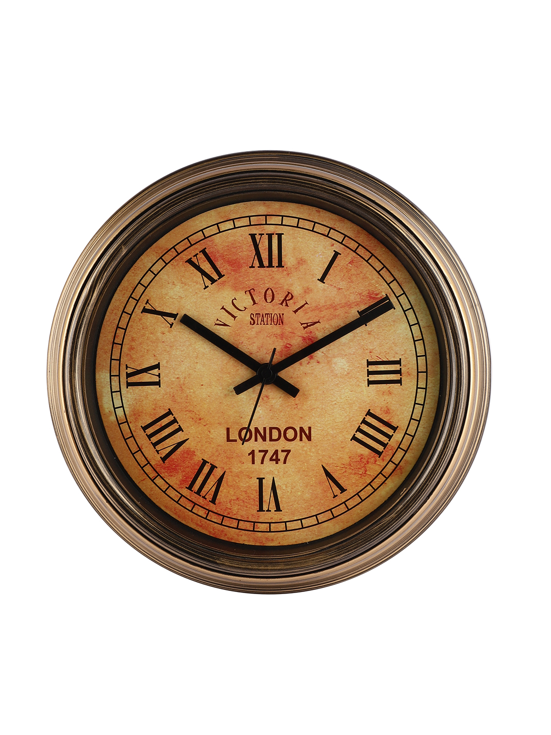 Vintage Plastic Golden Victoria Wall Clock Decorative Timepiece | Classic Design for Living Room, Office & Café Décor - Image 6