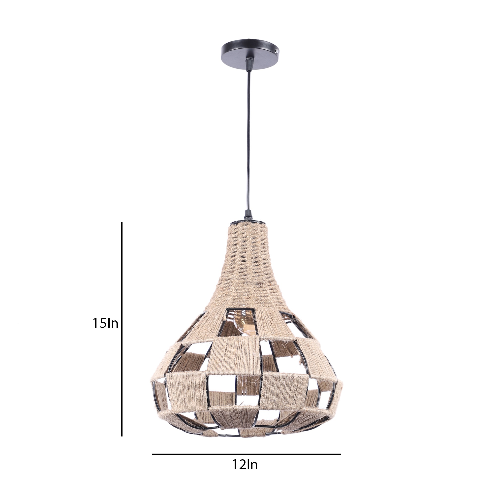 Decorative Full Rope Nest Hanging Pendant Lamp for Home & Café Lighting | Stylish Ceiling Light for Modern Interiors - Image 3