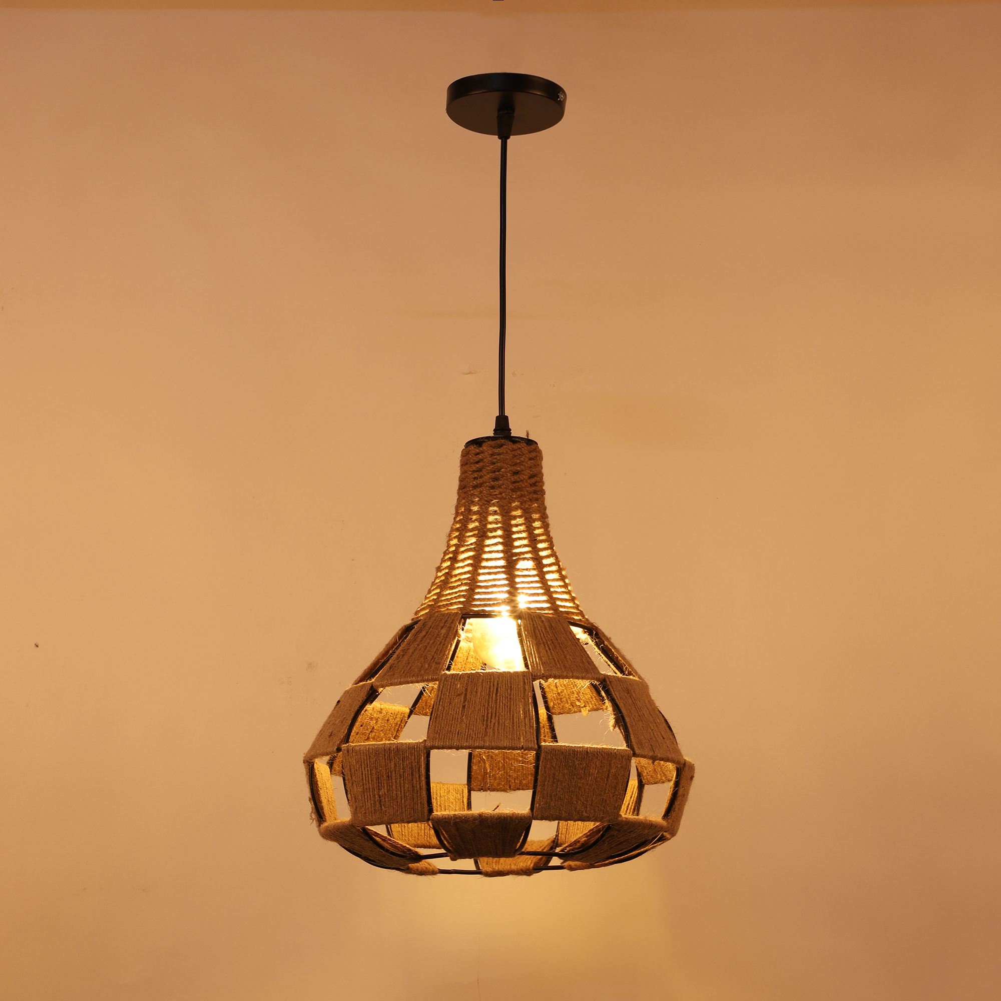 Decorative Full Rope Nest Hanging Pendant Lamp for Home & Café Lighting | Stylish Ceiling Light for Modern Interiors