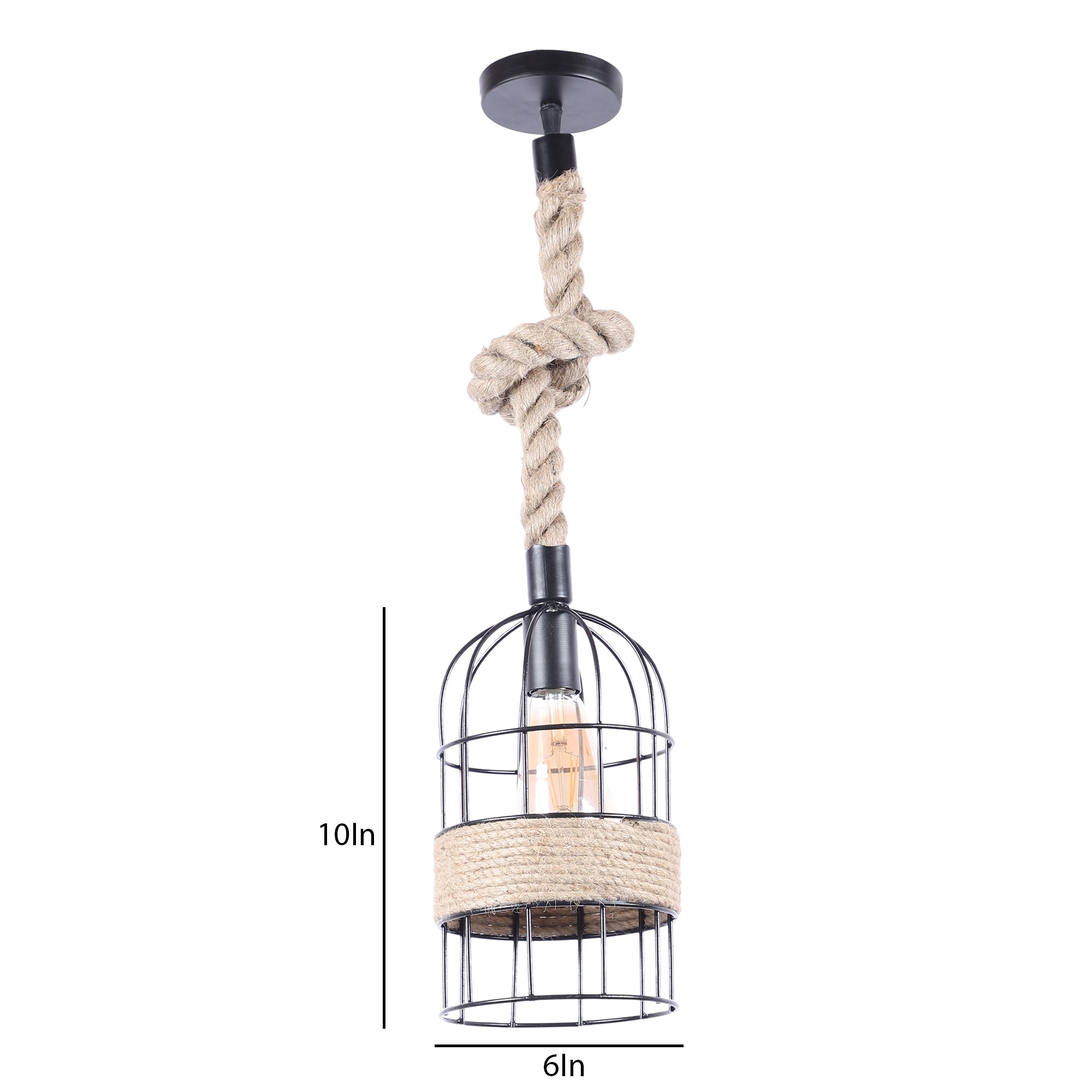 Decorative Bird Nest Rope Hanging Pendant Lamp for Home & Café Lighting | Stylish Ceiling Light for Modern Interiors - Image 6