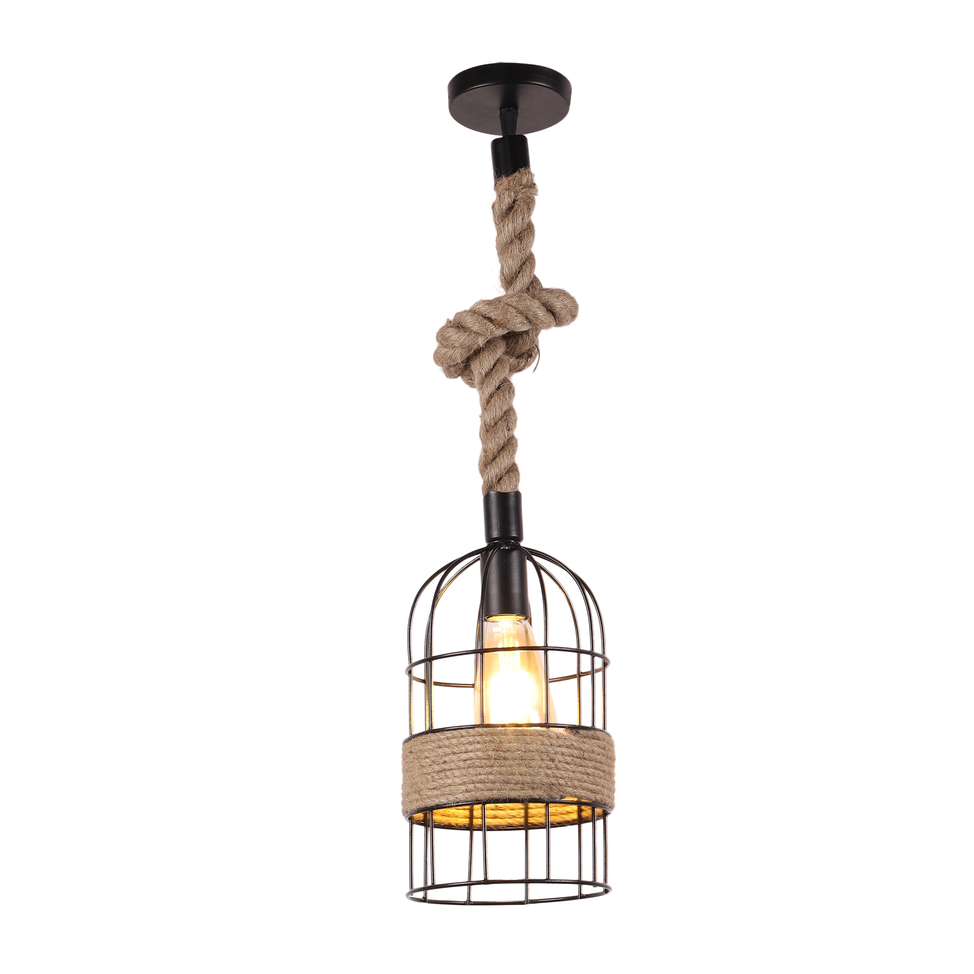 Decorative Bird Nest Rope Hanging Pendant Lamp for Home & Café Lighting | Stylish Ceiling Light for Modern Interiors - Image 4