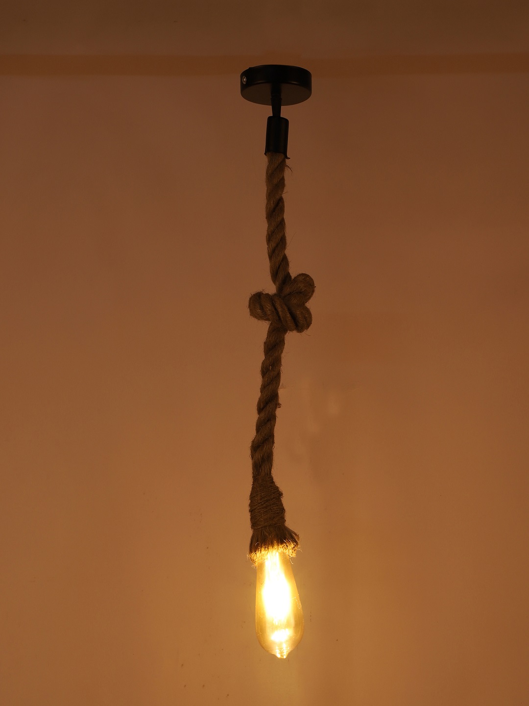 Decorative Rope Hanging Pendant Lamp for Home & Café Lighting | Stylish Ceiling Light for Modern Interiors - Image 3