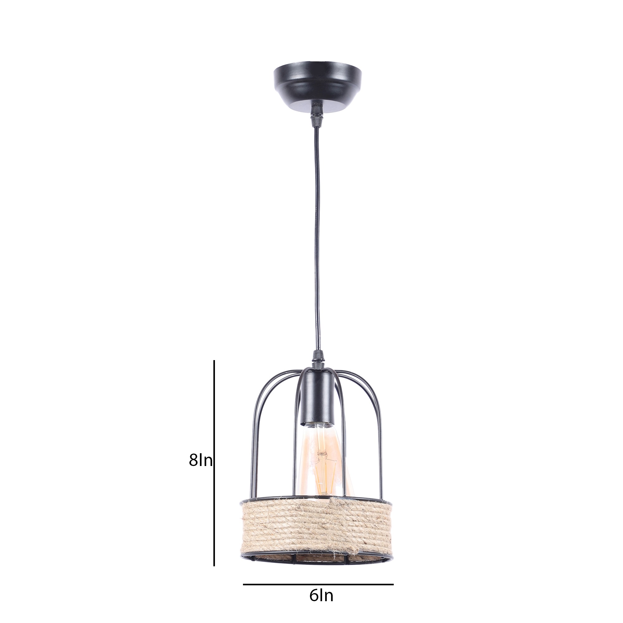 Decorative Bird Nest Rope Hanging Pendant Lamp for Home & Café Lighting | Stylish Ceiling Light for Modern Interiors - Image 6