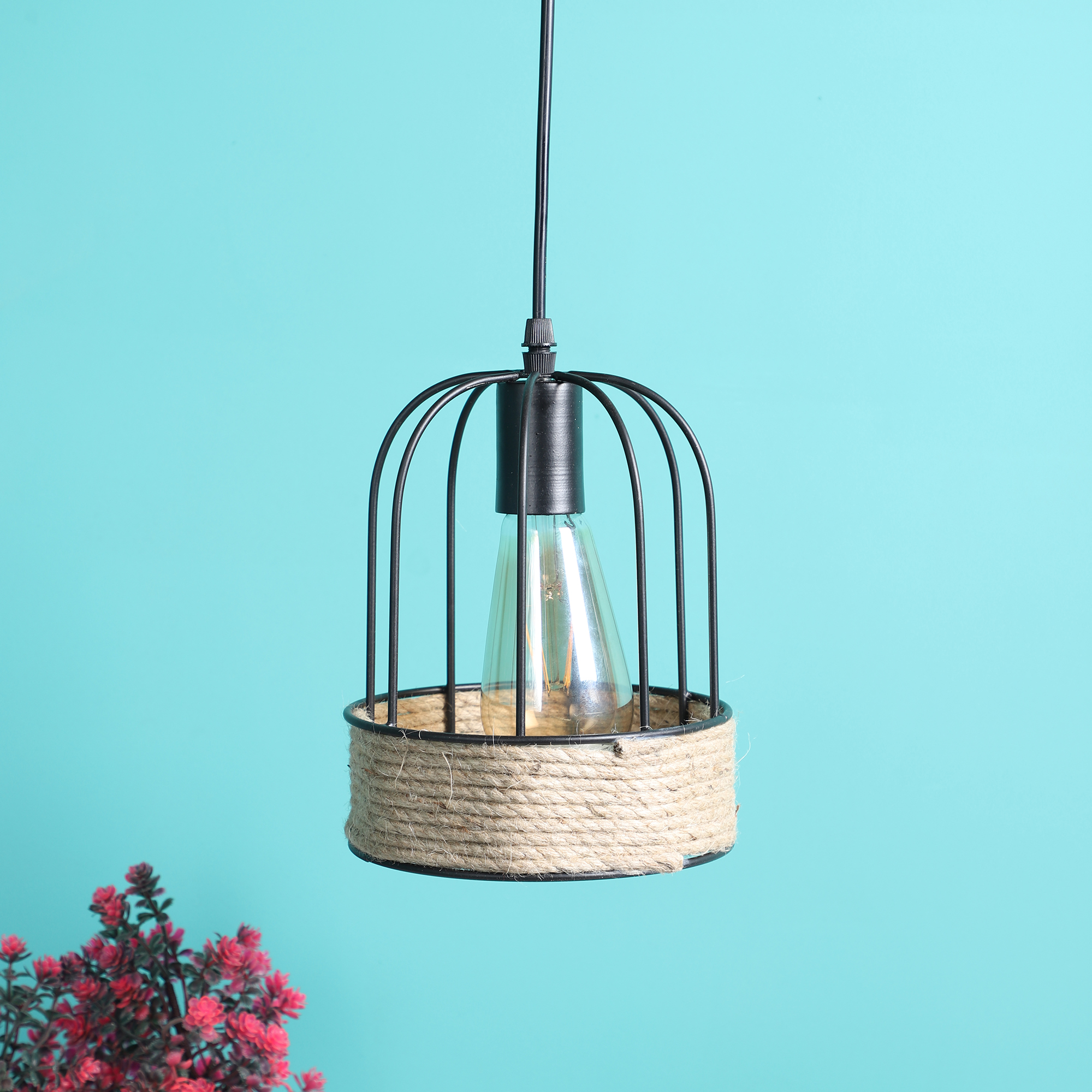 Decorative Bird Nest Rope Hanging Pendant Lamp for Home & Café Lighting | Stylish Ceiling Light for Modern Interiors - Image 3