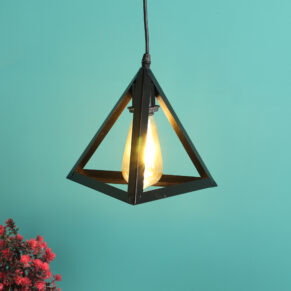 Decorative Metal Traingle Hanging Pendant Lamp for Home & Café Lighting | Stylish Ceiling Light for Modern Interiors