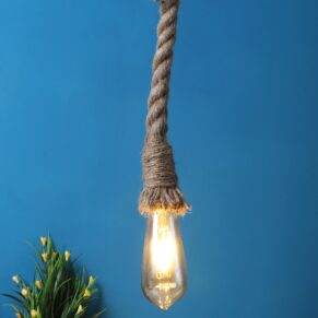 Decorative Rope Hanging Pendant Lamp for Home & Café Lighting | Stylish Ceiling Light for Modern Interiors