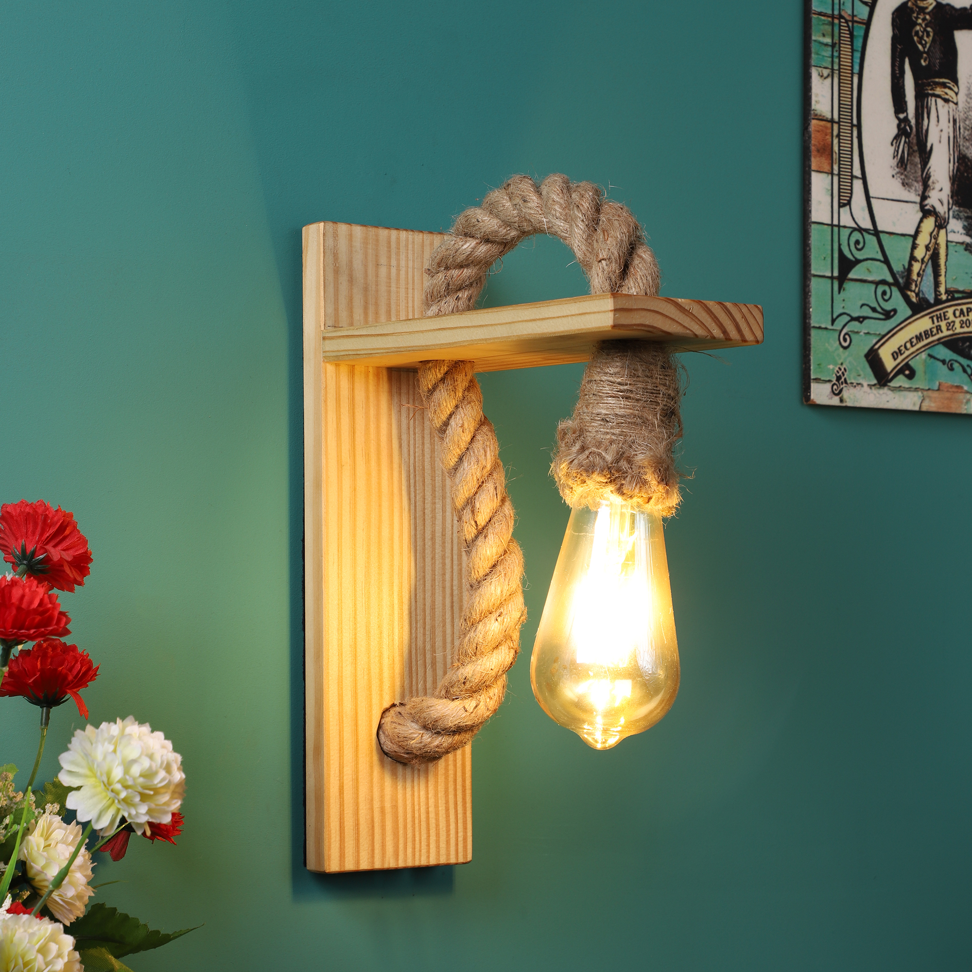 Decorative Wooden Wall Lamp for Home Lighting & Interior Décor | Elegant Indoor Wall Light for Living Room & Bedroom