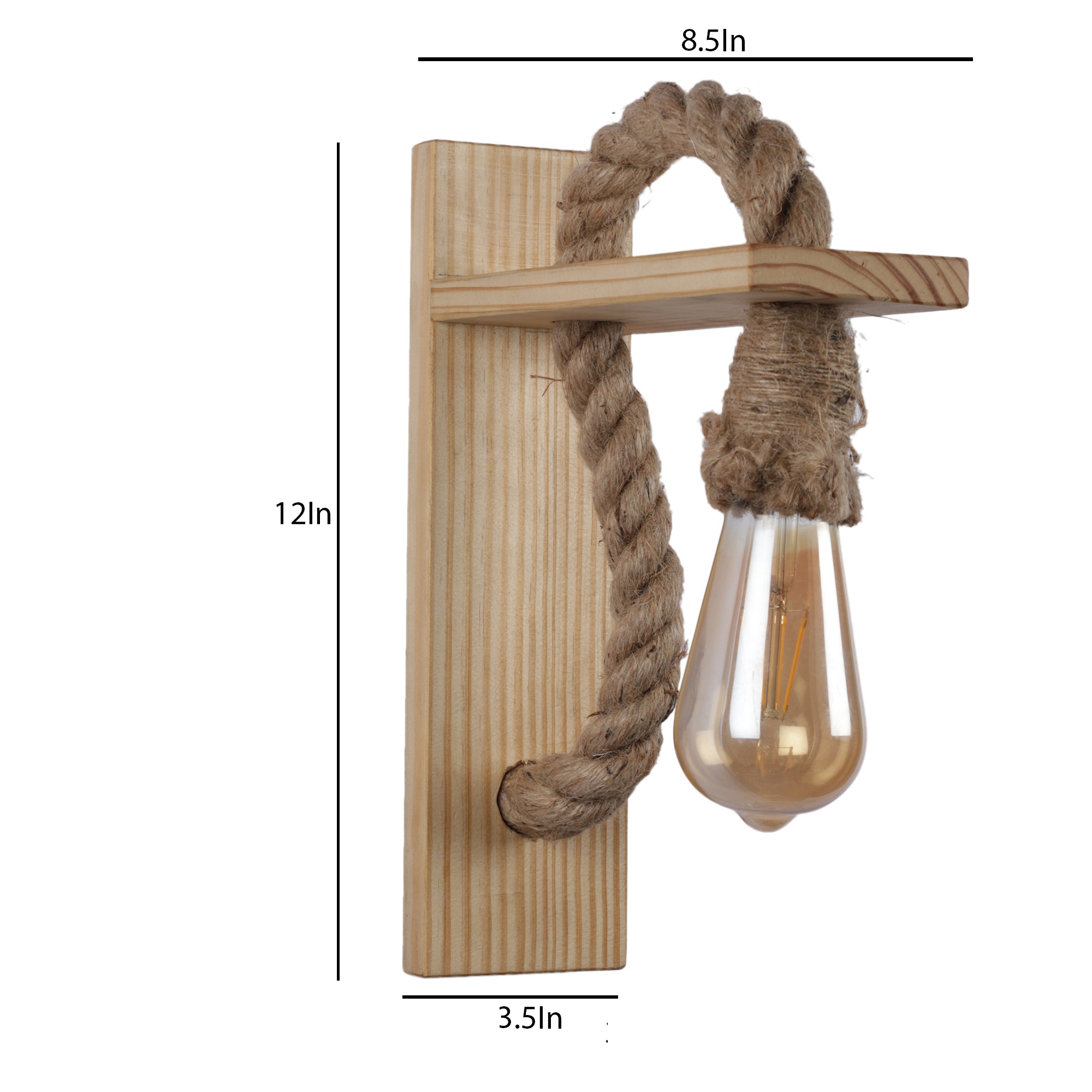 Decorative Wooden Wall Lamp for Home Lighting & Interior Décor | Elegant Indoor Wall Light for Living Room & Bedroom - Image 6