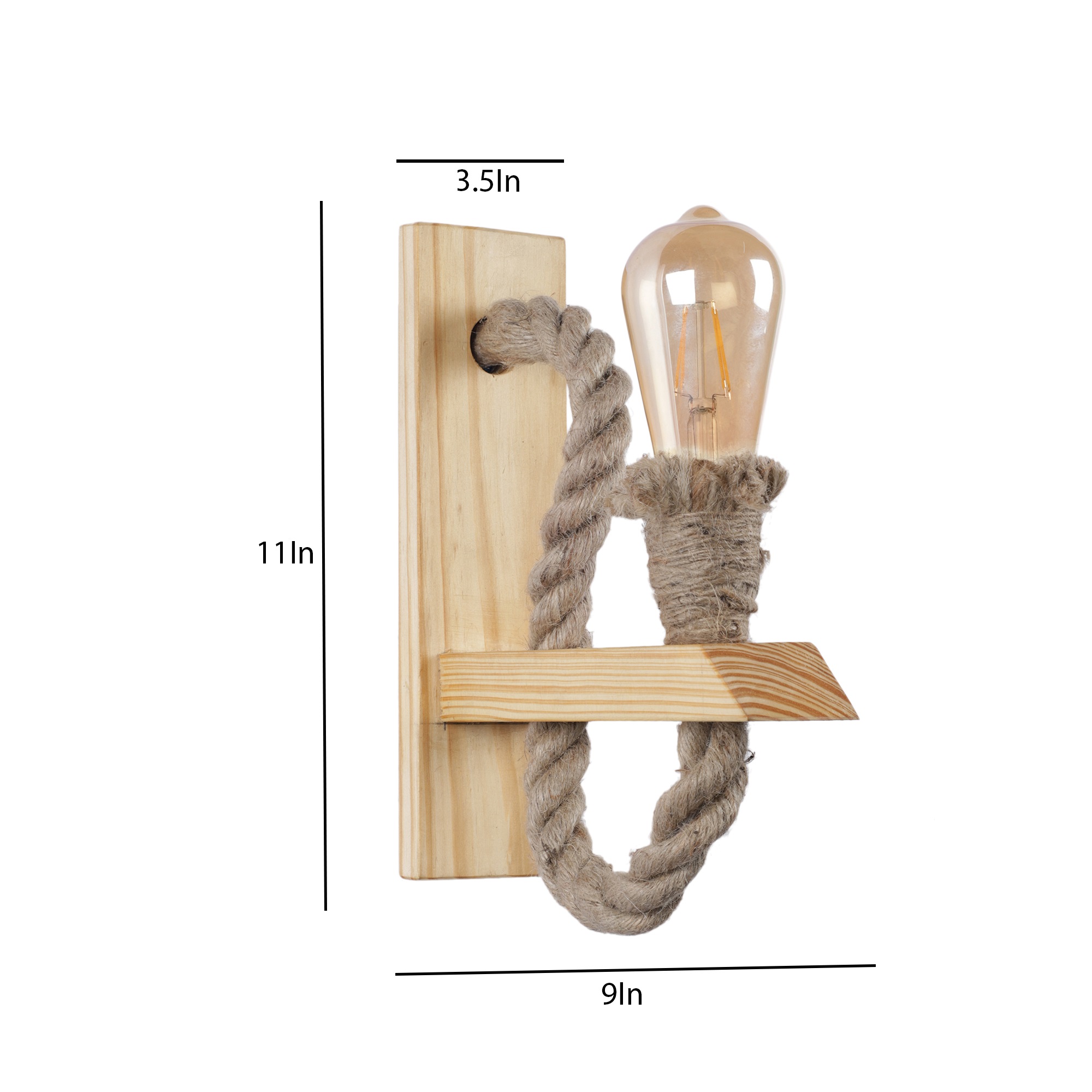 Decorative Wooden Wall Lamp for Home Lighting & Interior Décor | Elegant Indoor Wall Light for Living Room & Bedroom - Image 6