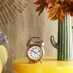 Vintage Metal Classic Copper Alarm Clock for Bedroom & Study Table | Vintage Design
