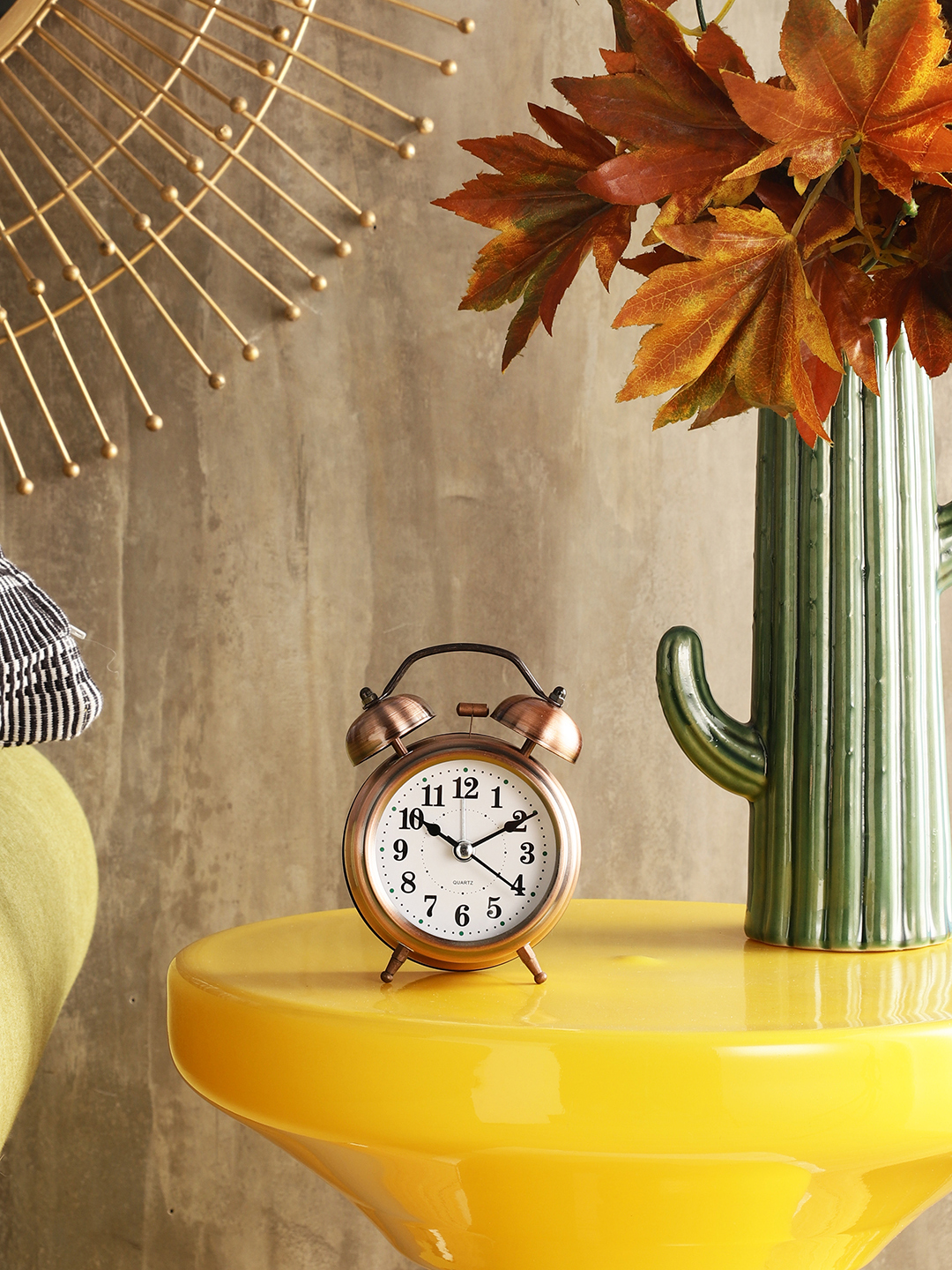 Vintage Metal Classic Copper Alarm Clock for Bedroom & Study Table | Vintage Design