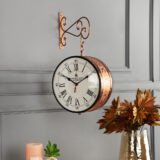 Vintage Metal Double Sided 10 inches Bondstreet Station Wall Clock for Home, Office & Café Décor | Classic Railway Style Decorative