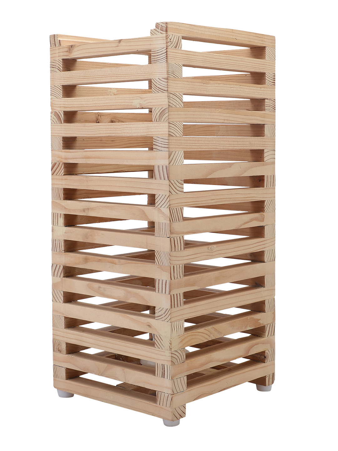 Decorative Pine Wood Square Table for Bedside & Desk Lighting | Elegant Ambient for Home & Office Décor - Image 8