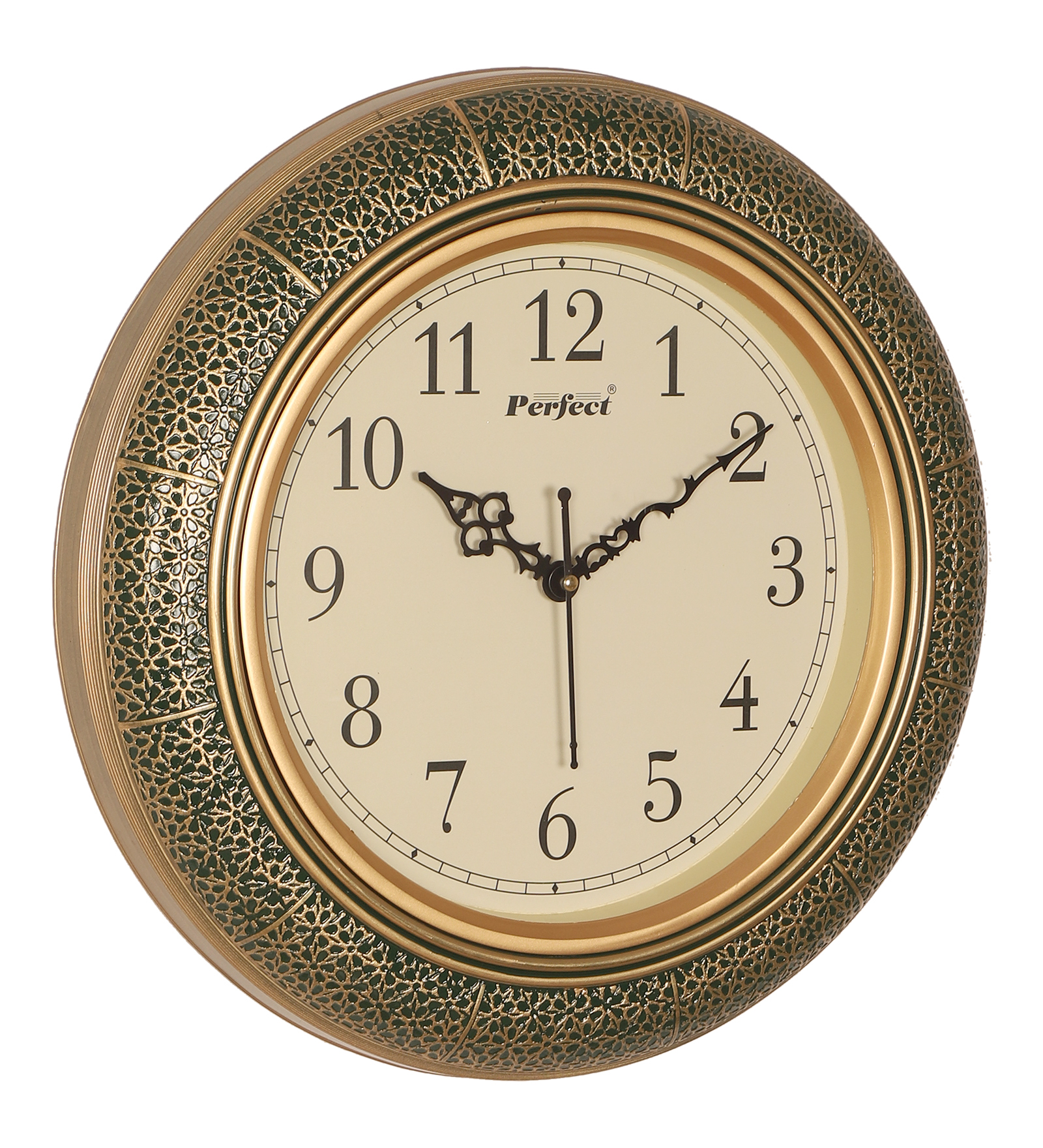 Vintage Plastic Golden Perfect Wall Clock Decorative Timepiece | Classic Design for Living Room, Office & Café Décor - Image 6