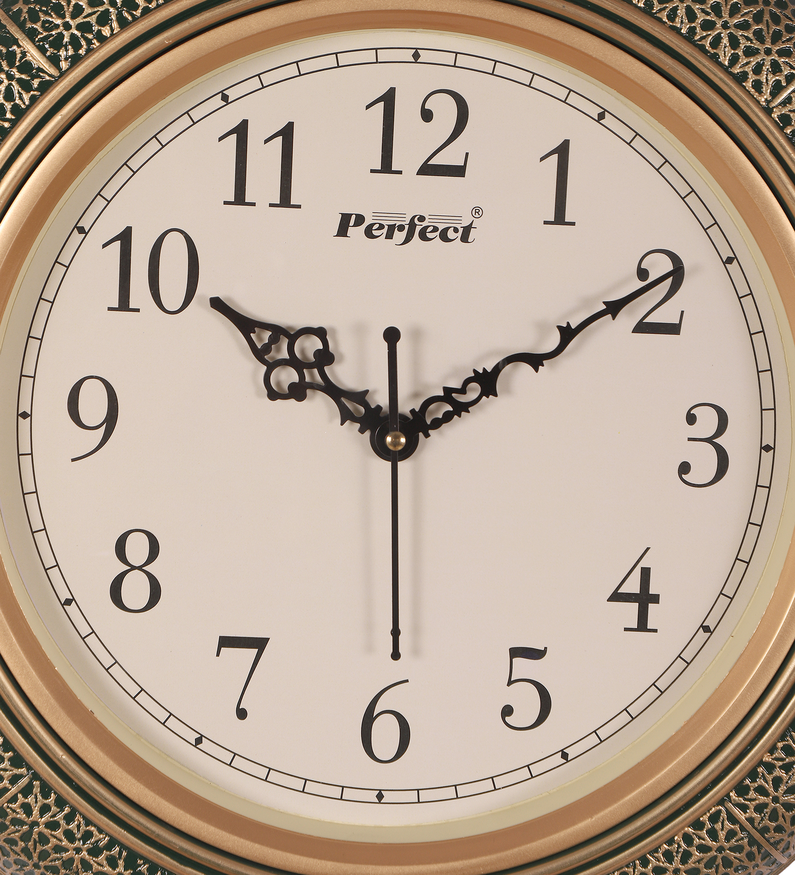 Vintage Plastic Golden Perfect Wall Clock Decorative Timepiece | Classic Design for Living Room, Office & Café Décor - Image 3