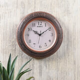 Vintage Plastic Copper Perfect Wall Clock Decorative Timepiece | Classic Design for Living Room, Office & Café Décor