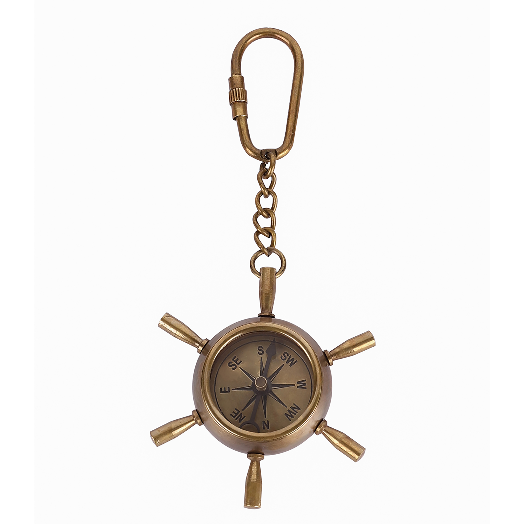 Antique Shipwheel Compass Vintage Decorative Key Chain for Daily Use | Classic Collectible Style Accessory for Keys & Gifting - Image 2