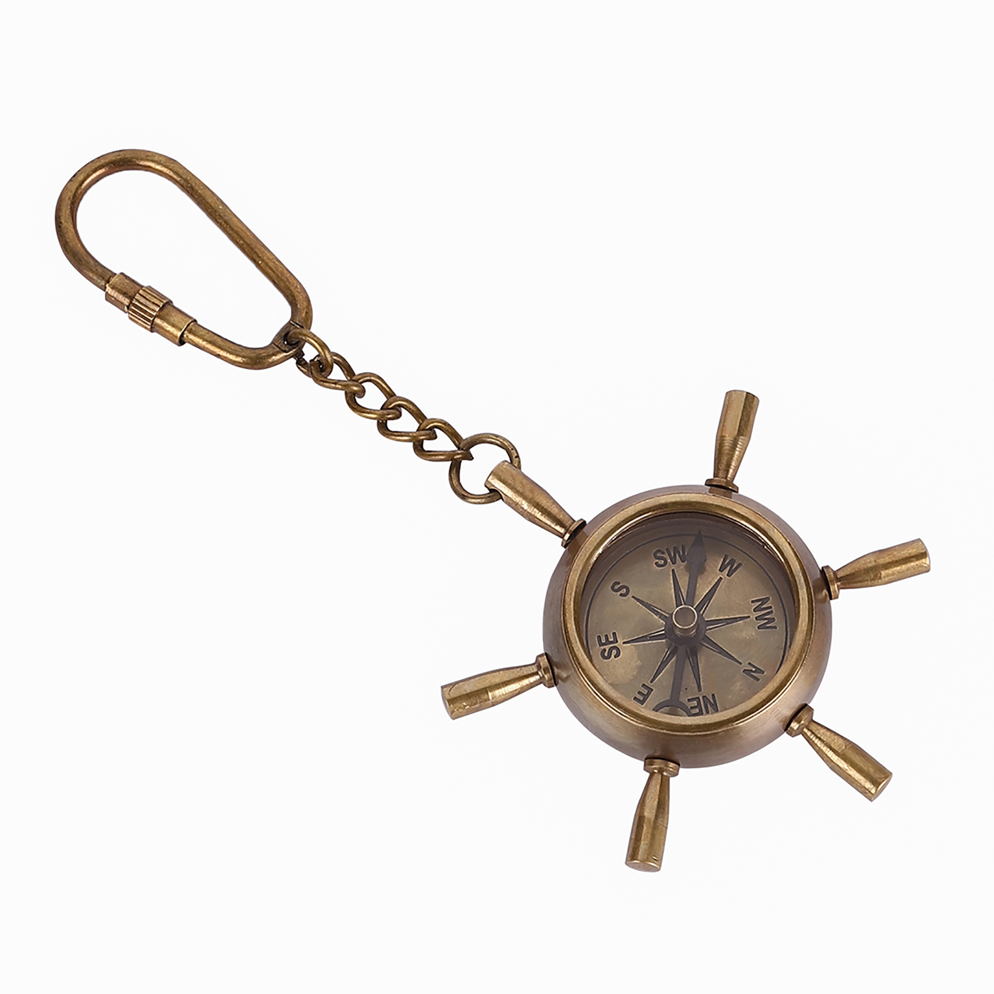 Antique Shipwheel Compass Vintage Decorative Key Chain for Daily Use | Classic Collectible Style Accessory for Keys & Gifting - Image 3